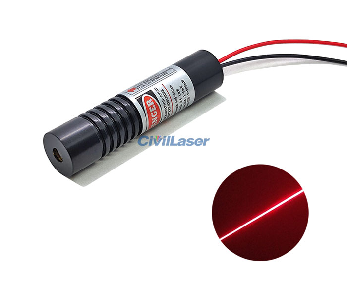 12V 24V 650nm 30mW~250mW Red Line Laser Diode Module Φ16X70mm