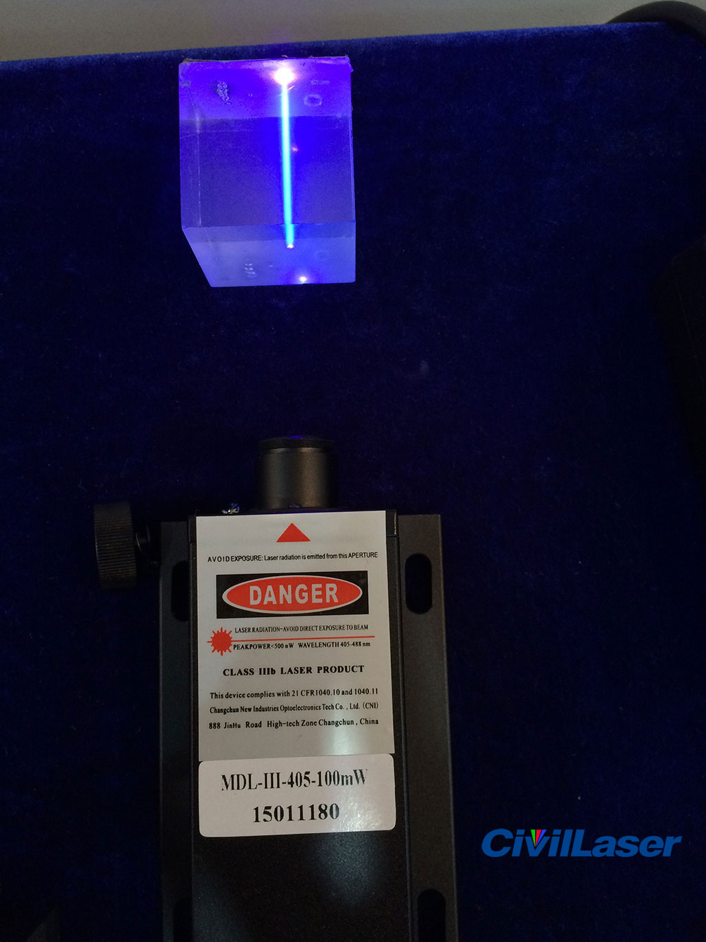 405nm 100mW DPSS Laser