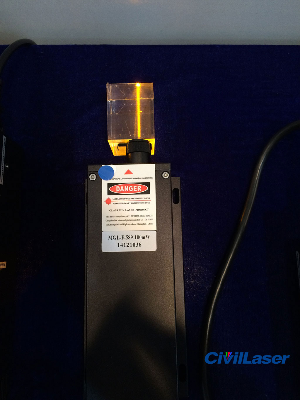 589nm 100mW Yellow Laser